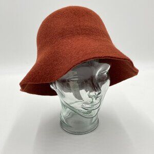 Wool Hat Felt NWT Autumn Winter Bucket Foldable Women‎ Brown Neutral Fall Earthy